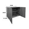 Ντουλάπα εξάφυλλη με πατάρι Athos pakoworld sonoma 240x42x240εκ Ντουλάπα εξάφυλλη με πατάρι Athos pakoworld sonoma 240x42x240εκ