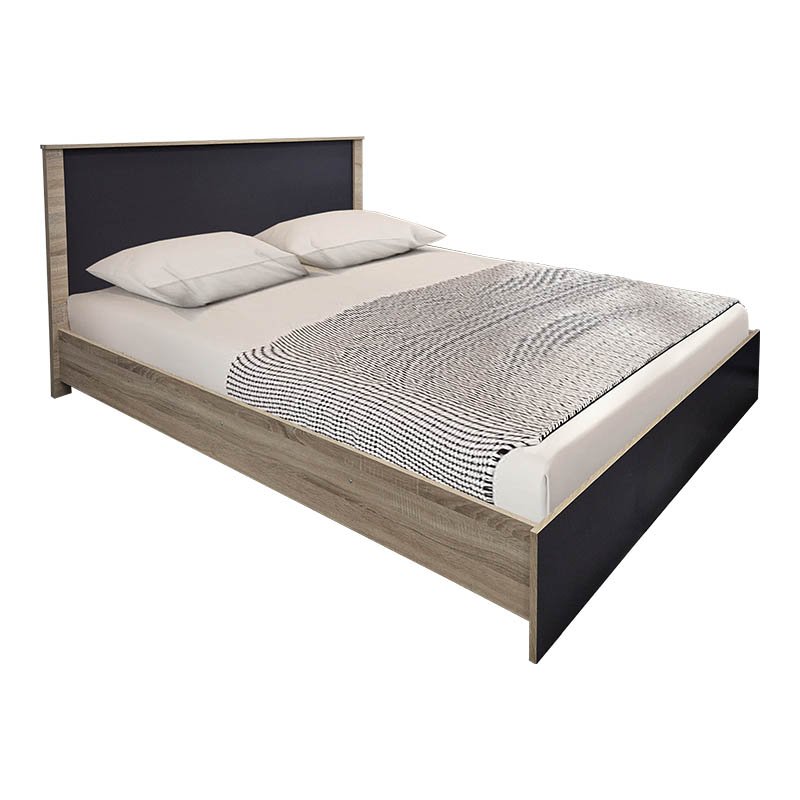 Σετ Κρεβατοκάμαρας Athos Sonoma Ανθρακί με Κρεβάτι 160x200εκ Σετ 3τεμ
