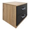 Σετ Κρεβατοκάμαρας Athos Sonoma Ανθρακί με Κρεβάτι 160x200εκ Σετ 3τεμ