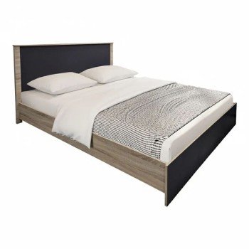 Σετ Κρεβατοκάμαρας Athos Sonoma Ανθρακί με Κρεβάτι 160x200εκ Σετ 4τεμ