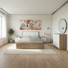 Σετ Κρεβατοκάμαρας Athos Sonoma Λευκό με Κρεβάτι 160x200εκ Σετ 4τεμ