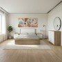 Σετ Κρεβατοκάμαρας Athos Sonoma Λευκό με Κρεβάτι 160x200εκ Σετ 4τεμ