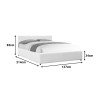 Κρεβάτι Dellia pakoworld με αποθηκευτικό χώρο pu λευκό 120x200εκ