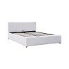 Κρεβάτι Dellia pakoworld με αποθηκευτικό χώρο pu λευκό 120x200εκ