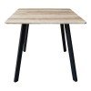 Τραπέζι Squaro pakoworld sonoma mdf με μαύρα μεταλλικά πόδια 80x80x75εκ
