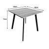 Τραπέζι Squaro pakoworld sonoma mdf με μαύρα μεταλλικά πόδια 80x80x75εκ