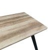 Τραπέζι Squaro pakoworld sonoma mdf με μαύρα μεταλλικά πόδια 120x70x75εκ