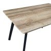 Τραπέζι Squaro pakoworld sonoma mdf με μαύρα μεταλλικά πόδια 120x70x75εκ