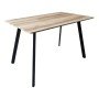 Τραπέζι Squaro pakoworld sonoma mdf με μαύρα μεταλλικά πόδια 120x70x75εκ