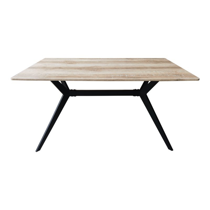 Τραπέζι Ezali pakoworld sonoma mdf με μαύρα μεταλλικά πόδια 140x80x75εκ Τραπέζι Ezali pakoworld sonoma mdf με μαύρα μεταλλικά πόδια 140x80x75εκ