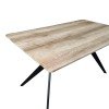 Τραπέζι Ezali pakoworld sonoma mdf με μαύρα μεταλλικά πόδια 140x80x75εκ Τραπέζι Ezali pakoworld sonoma mdf με μαύρα μεταλλικά πόδια 140x80x75εκ