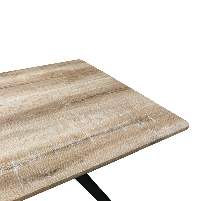 Τραπέζι Ezali pakoworld sonoma mdf με μαύρα μεταλλικά πόδια 140x80x75εκ Τραπέζι Ezali pakoworld sonoma mdf με μαύρα μεταλλικά πόδια 140x80x75εκ