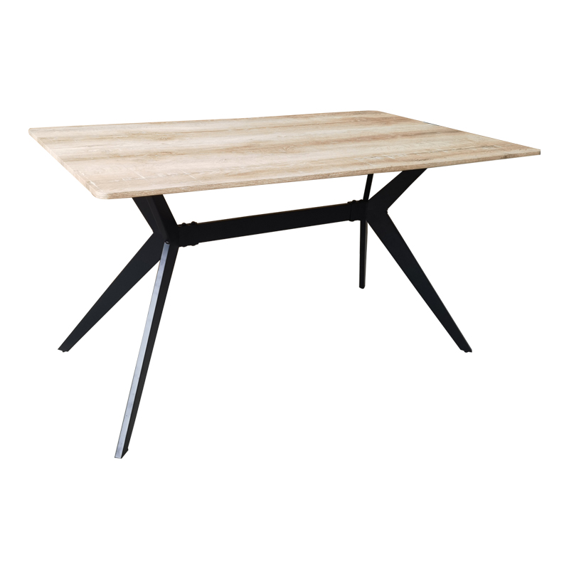 Τραπέζι Ezali pakoworld sonoma mdf με μαύρα μεταλλικά πόδια 140x80x75εκ Τραπέζι Ezali pakoworld sonoma mdf με μαύρα μεταλλικά πόδια 140x80x75εκ