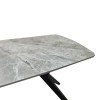 Τραπέζι Ezali pakoworld sintered stone γκρι όψη μαρμάρου με μαύρο μεταλλικό πόδι 140x80x75εκ