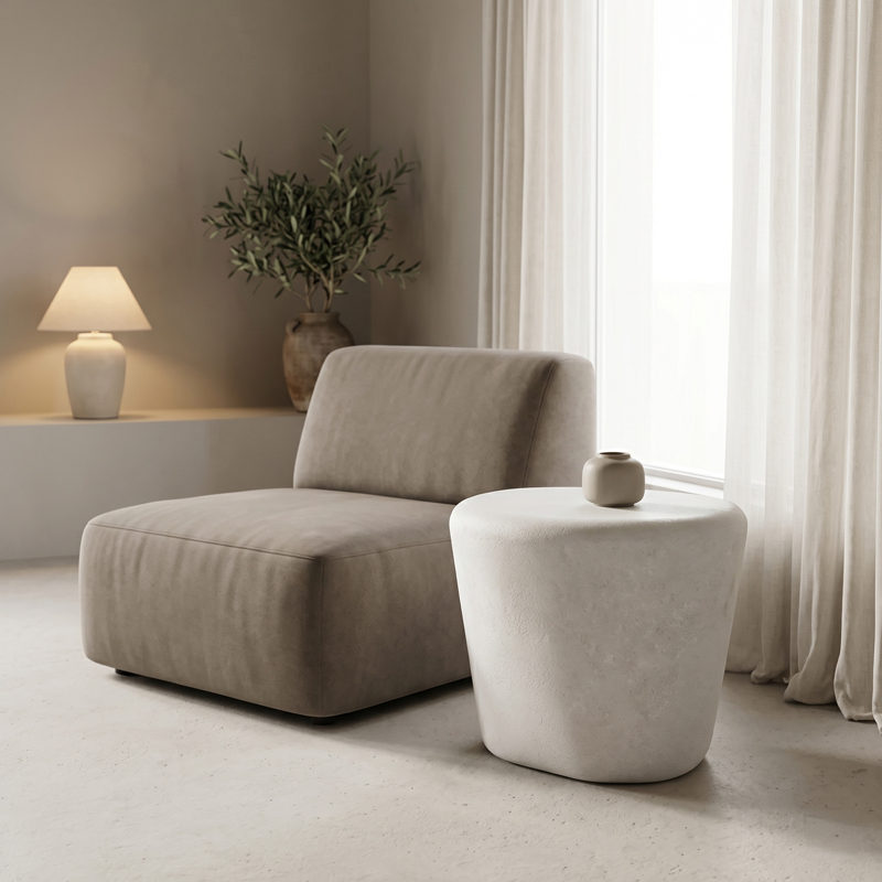 Τραπέζι σαλονιού Fedris pakoworld mdf λευκό Φ60x45εκ