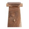 Σκαμπό Saddle pakoworld suar ξύλο σε φυσική απόχρωση 50x30x50εκ