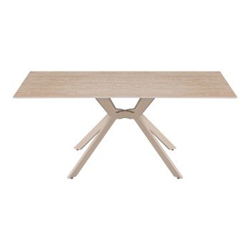 Τραπέζι Olven pakoworld sintered stone σε όψη τραβερτίνας 180x90x75εκ Τραπέζι Olven pakoworld sintered stone σε όψη τραβερτίνας 180x90x75εκ