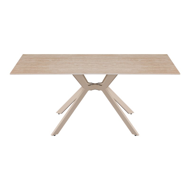 Τραπέζι Olven pakoworld sintered stone σε όψη τραβερτίνας 180x90x75εκ