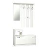 Έπιπλο εισόδου Jentia pakoworld με καθρέπτη λευκό MDF 100x24x186εκ