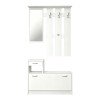 Έπιπλο εισόδου Jentia pakoworld με καθρέπτη λευκό MDF 100x24x186εκ