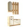 Έπιπλο εισόδου Kenty pakoworld με καθρέπτη sonoma με λευκό MDF 100x28x110εκ Έπιπλο εισόδου Kenty pakoworld με καθρέπτη sonoma με λευκό MDF 100x28x110εκ