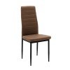 Καρέκλα Parker pakoworld cappuccino PU με μεταλλικό μαύρο πόδι 41x48x96εκ