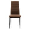 Καρέκλα Parker pakoworld cappuccino PU με μεταλλικό μαύρο πόδι 41x48x96εκ