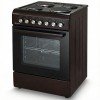 SILIFO SF6148 Ηλεκτρική Κουζίνα 60cm με Εμαγιέ Εστίες Καφέ (4 Έτη Εγγύηση)
