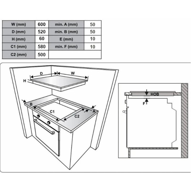 SILIFO SF6107 Εστία Υγραερίου 60cm Μαύρη