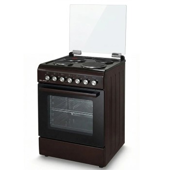 SILIFO SF6148 Ηλεκτρική Κουζίνα 60cm με Εμαγιέ Εστίες Καφέ