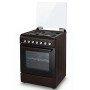 SILIFO SF6148 Ηλεκτρική Κουζίνα 60cm με Εμαγιέ Εστίες Καφέ
