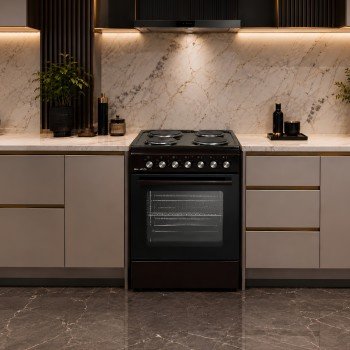 SILIFO SF6148 Ηλεκτρική Κουζίνα 60cm με Εμαγιέ Εστίες Καφέ (4 Έτη Εγγύηση)