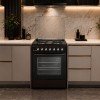 SILIFO SF6148 Ηλεκτρική Κουζίνα 60cm με Εμαγιέ Εστίες Καφέ