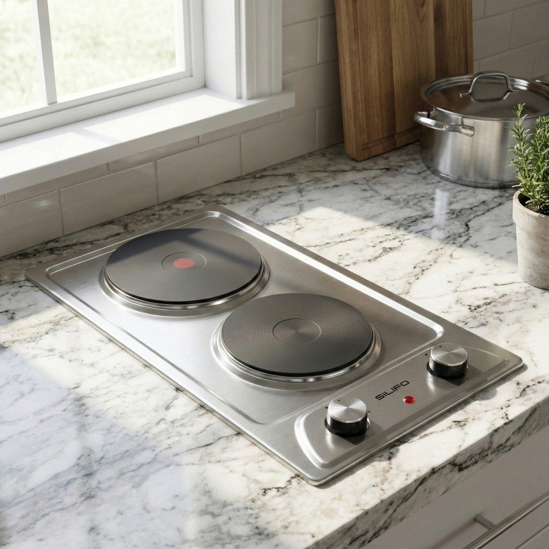 SILIFO SF6149HDR2 Εστία Domino Εμαγιέ 30cm Inox