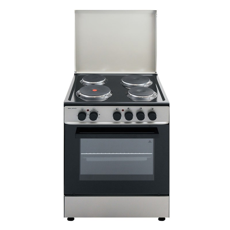 SILIFO SF6161CFEX Ηλεκτρική Κουζίνα 60cm με Εμαγιέ Εστίες Inox