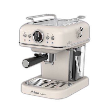 Μηχανή Καφέ Espresso PREM-40445 Primo Eco 20Bar 3σε1 Αναλογικό καντράν θερμοκρασίας Ιβουάρ-Chrome