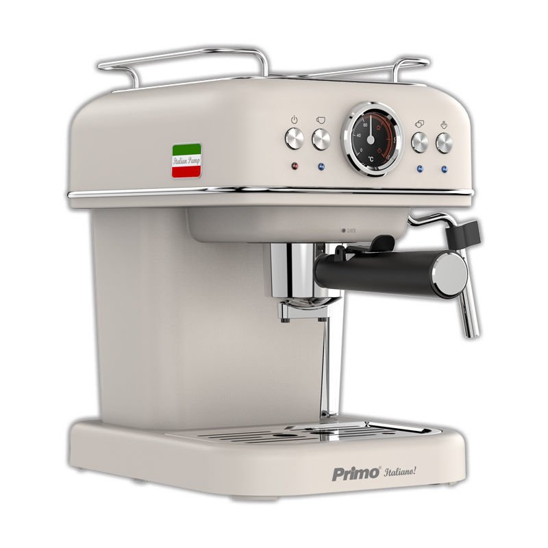 Μηχανή Καφέ Espresso PREM-40445 Primo Eco 20Bar 3σε1 Αναλογικό καντράν θερμοκρασίας Ιβουάρ-Chrome Μηχανή Καφέ Espresso PREM-40445 Primo Eco 20Bar 3σε1 Αναλογικό καντράν θερμοκρασίας Ιβουάρ-Chrome