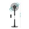 Ανεμιστήρας Ορθοστάτης PRSF-80615D Primo 16'' 40εκ. Με Τηλεχειριστήριο και DC μοτέρ Μαύρος