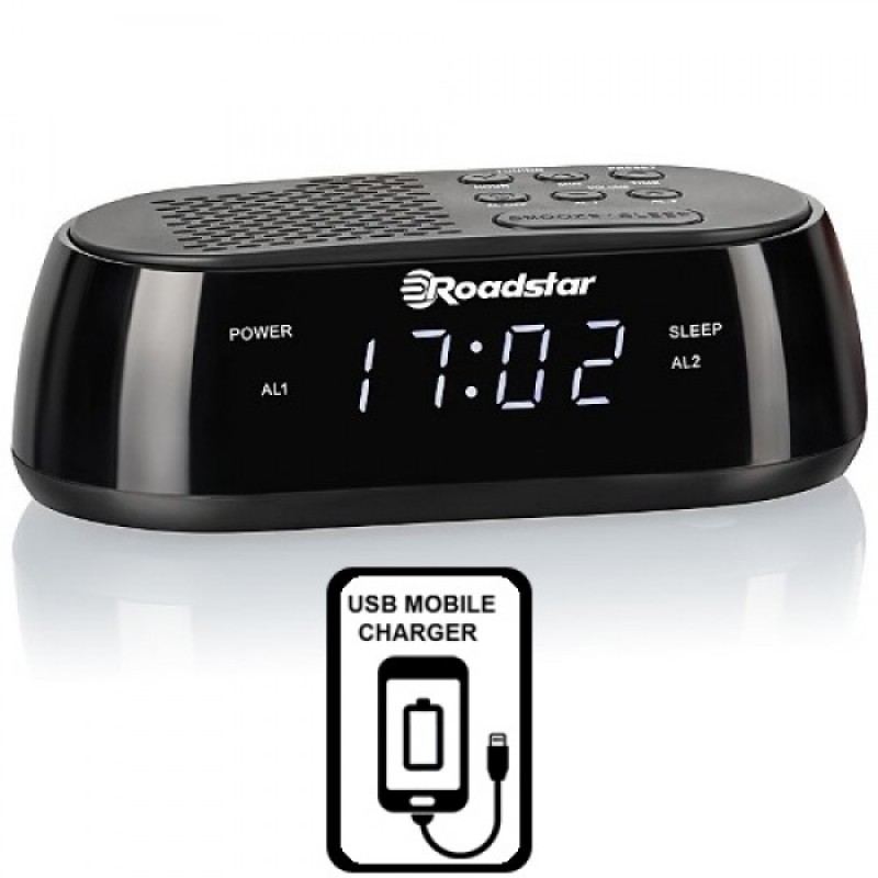 Ράδιο-ρολόι&nbsp;USB Fast Charge CLR-2477