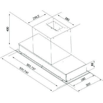 Davoline Απορροφητήρας Εντοιχιζόμενος Inside 60cm – Inox-Μαύρο γυαλί 801003550