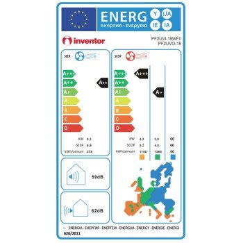 INVENTOR PROFESSIONAL PF2UVI-18WFI / PF2UVO-18 ΚΛΙΜΑΤΙΣΤΙΚΟ 18.000BTU INVERTER