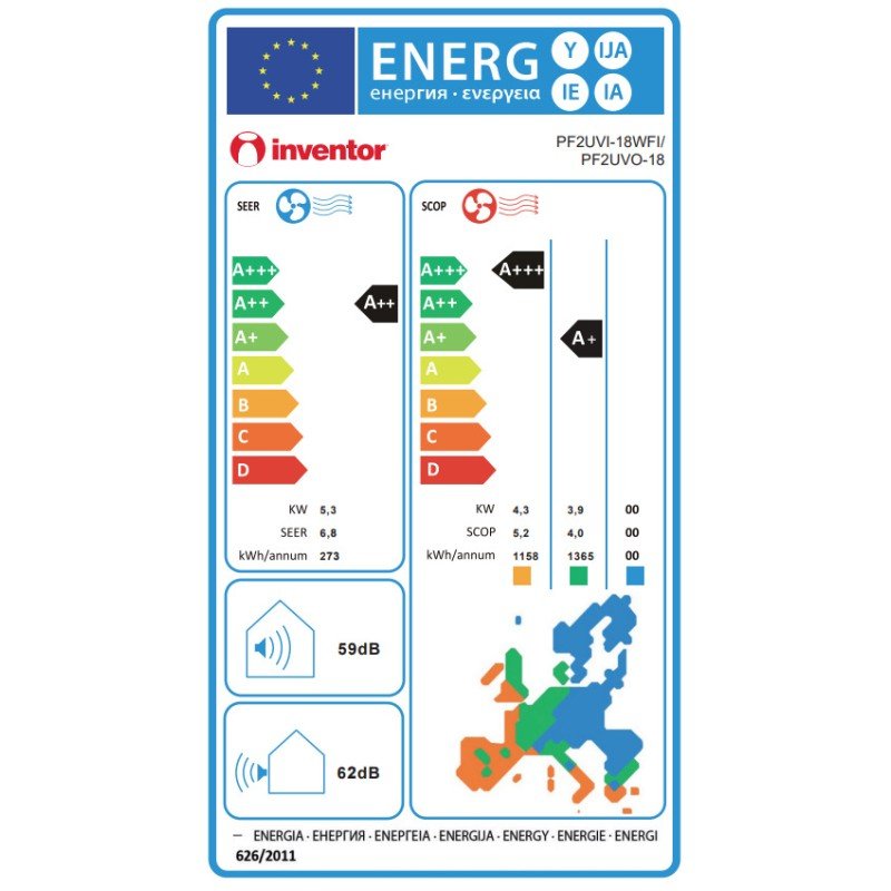 INVENTOR PROFESSIONAL PF2UVI-18WFI / PF2UVO-18 ΚΛΙΜΑΤΙΣΤΙΚΟ 18.000BTU INVERTER INVENTOR PROFESSIONAL PF2UVI-18WFI / PF2UVO-18 ΚΛΙΜΑΤΙΣΤΙΚΟ 18.000BTU INVERTER