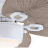 Westinghouse Oasis Ανεμιστήρας Οροφής εσωτερικής\εξωτερικής χρήσης 132cm με Φωτισμό, Ματ Λευκός με Πτερύγια ABS Bahama Grey  73164