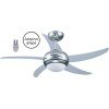 Primo L-44001 Ανεμιστήρας Οροφής 110cm με Φως και Τηλεχειριστήριο Ασημί
