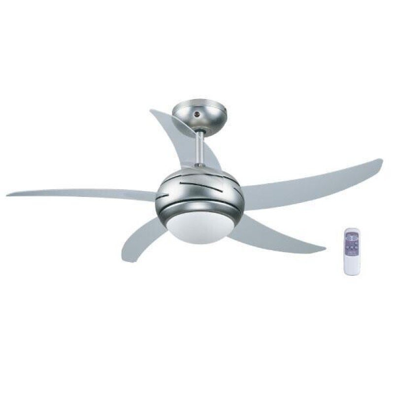 Primo PRCF-80425 Ανεμιστήρας Οροφής 110cm με Φως και Τηλεχειριστήριο Ασημί (3 άτοκες δόσεις)