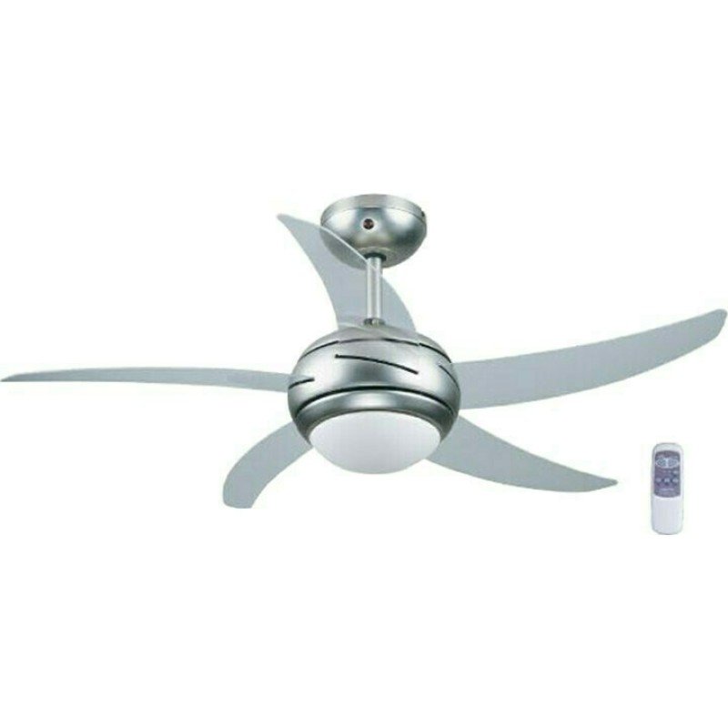 Primo L-44001 Ανεμιστήρας Οροφής 110cm με Φως και Τηλεχειριστήριο Ασημί