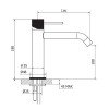 Teorema Lab 223511 Αναμεικτική Μπαταρία Νιπτήρα Γκρι 