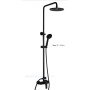 Kls Lux 690650LMB Ρυθμιζόμενη Στήλη Ντουζ Με Μπαταρία 70-112.5cm Black 