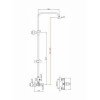 Kls Diva 690650MBD Στήλη Ντουζ με Μπαταρία 70-112,5cm 