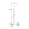 Kls Lux 690650L Ρυθμιζόμενη Στήλη Ντουζ Με Μπαταρία 70-112.5cm